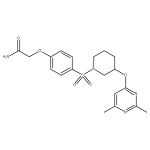 2-(4-((3-((2,6-Dimethylpyrimidin-4-yl)oxy)piperidin-1-yl)sulfonyl)phenoxy)acetamide Structure