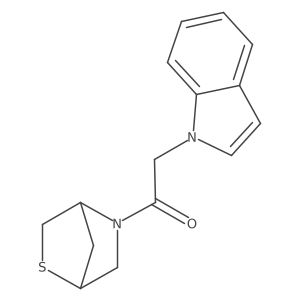 1-(2-thia-5-azabicyclo[2.2.1]heptan-5-yl)-2-(1H-indol-1-yl)ethanone Structure