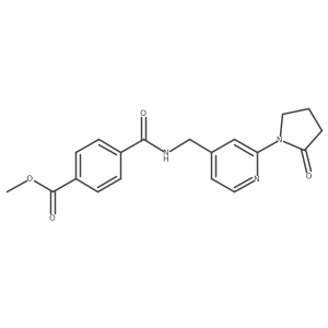 Methyl 4-(((2-(2-oxopyrrolidin-1-yl)pyridin-4-yl)methyl)carbamoyl)benzoate Structure