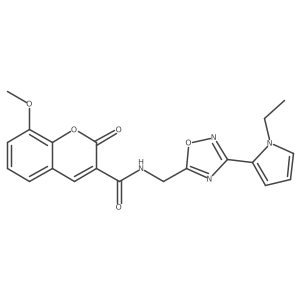 N-((3-(1-ethyl-1H-pyrrol-2-yl)-1,2,4-oxadiazol-5-yl)methyl)-8-methoxy-2-oxo-2H-chromene-3-carboxamide Structure