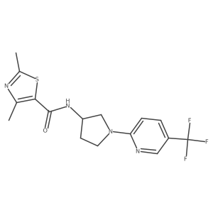 2,4-dimethyl-N-(1-(5-(trifluoromethyl)pyridin-2-yl)pyrrolidin-3-yl)thiazole-5-carboxamide Structure