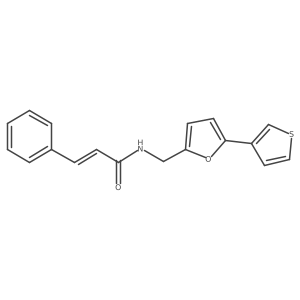 N-((5-(thiophen-3-yl)furan-2-yl)methyl)cinnamamide结构式