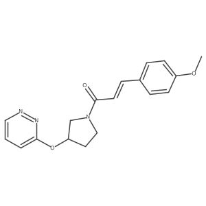 (E)-3-(4-methoxyphenyl)-1-(3-(pyridazin-3-yloxy)pyrrolidin-1-yl)prop-2-en-1-one结构式