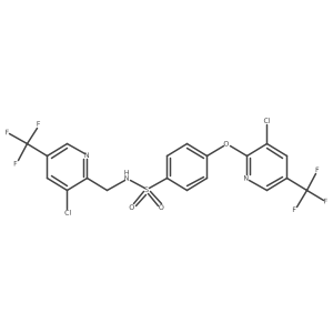 N-{[3-chloro-5-(trifluoromethyl)pyridin-2-yl]methyl}-4-{[3-chloro-5-(trifluoromethyl)pyridin-2-yl]oxy}benzene-1-sulfonamide Structure