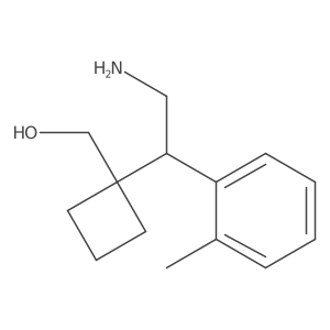 {1-[2-Amino-1-(2-methylphenyl)ethyl]cyclobutyl}methanol Structure