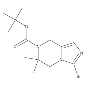 tert-Butyl 3-bromo-6,6-dimethyl-5,6-dihydroimidazo[1,5-a]pyrazine-7(8H)-carboxylate结构式