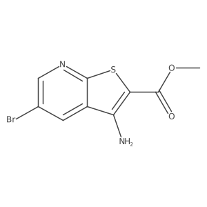 methyl 3-amino-5-bromo-thieno[2,3-b]pyridine-2-carboxylate结构式