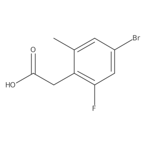 2-(4-Bromo-2-fluoro-6-methylphenyl)acetic acid结构式