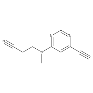 3-[(6-Ethynylpyrimidin-4-yl)(methyl)amino]propanenitrile结构式