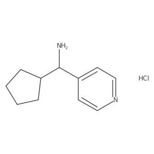 Cyclopentyl(pyridin-4-yl)methanamine hydrochloride结构式