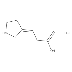 3-[(3Z)-pyrrolidin-3-ylidene]propanoic acid hydrochloride Structure