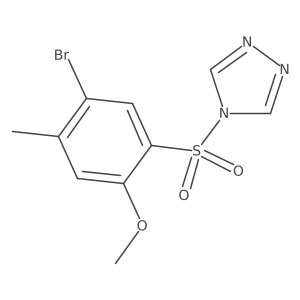 4-(5-bromo-2-methoxy-4-methylbenzenesulfonyl)-4H-1,2,4-triazole结构式