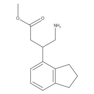 methyl 4-amino-3-(2,3-dihydro-1H-inden-4-yl)butanoate结构式