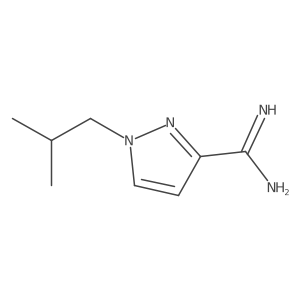 1-(2-Methylpropyl)-1h-pyrazole-3-carboximidamide Structure