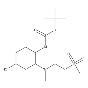 tert-butyl N-{4-hydroxy-2-[(2-methanesulfonylethyl)(methyl)amino]cyclohexyl}carbamate结构式