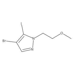 4-bromo-5-iodo-1-(2-methoxyethyl)-1H-pyrazole Structure