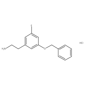 2-[3-(Benzyloxy)-5-fluorophenyl]ethan-1-amine hydrochloride结构式