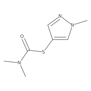 N,N-dimethyl-1-[(1-methyl-1H-pyrazol-4-yl)sulfanyl]formamide Structure