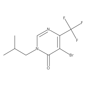 5-Bromo-3-(2-methylpropyl)-6-(trifluoromethyl)-3,4-dihydropyrimidin-4-one结构式