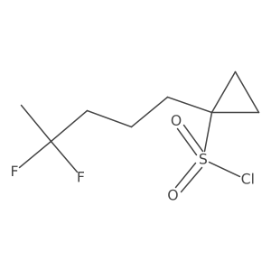 1-(4,4-Difluoropentyl)cyclopropane-1-sulfonyl chloride结构式