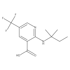 2-[(2-Methylbutan-2-yl)amino]-5-(trifluoromethyl)pyridine-3-carboxylic acid Structure