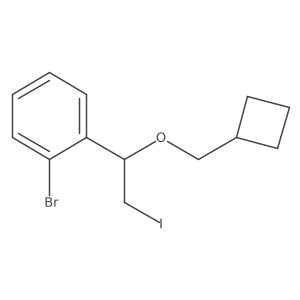 1-Bromo-2-[1-(cyclobutylmethoxy)-2-iodoethyl]benzene Structure