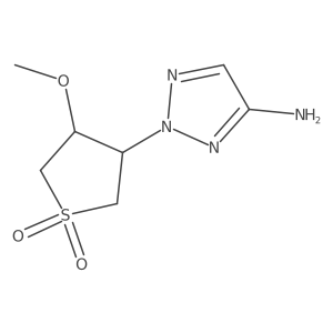 3-(4-amino-2H-1,2,3-triazol-2-yl)-4-methoxy-1lambda6-thiolane-1,1-dione Structure