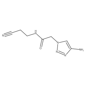 2-(4-amino-1H-1,2,3-triazol-1-yl)-N-(2-cyanoethyl)acetamide结构式