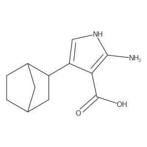 2-amino-4-{bicyclo[2.2.1]heptan-2-yl}-1H-pyrrole-3-carboxylic acid结构式