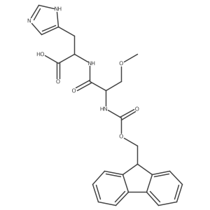 (2S)-2-[(2S)-2-({[(9H-fluoren-9-yl)methoxy]carbonyl}amino)-3-methoxypropanamido]-3-(1H-imidazol-4-yl)propanoic acid结构式