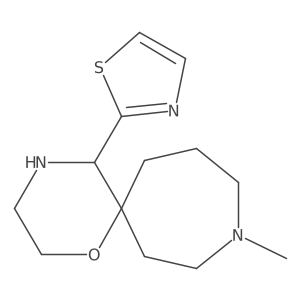 9-Methyl-5-(1,3-thiazol-2-yl)-1-oxa-4,9-diazaspiro[5.6]dodecane结构式