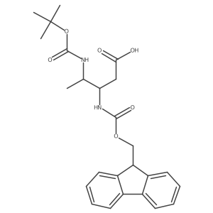 4-{[(tert-butoxy)carbonyl]amino}-3-({[(9H-fluoren-9-yl)methoxy]carbonyl}amino)pentanoic acid Structure