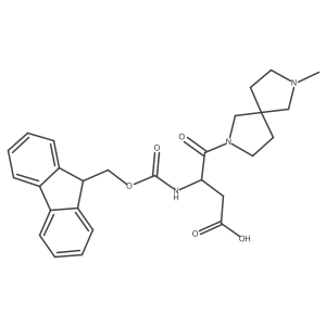 3-({[(9H-fluoren-9-yl)methoxy]carbonyl}amino)-4-{7-methyl-2,7-diazaspiro[4.4]nonan-2-yl}-4-oxobutanoic acid Structure