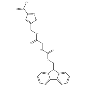 5-{[2-({[(9H-fluoren-9-yl)methoxy]carbonyl}amino)acetamido]methyl}-1,2-oxazole-3-carboxylic acid结构式