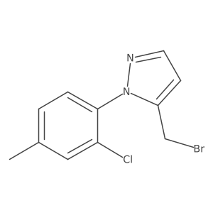 5-(bromomethyl)-1-(2-chloro-4-methylphenyl)-1H-pyrazole Structure