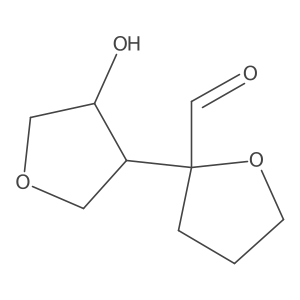 2-(4-Hydroxyoxolan-3-yl)oxolane-2-carbaldehyde Structure