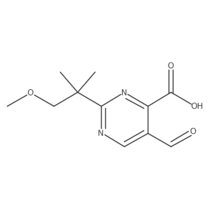 5-Formyl-2-(1-methoxy-2-methylpropan-2-yl)pyrimidine-4-carboxylic acid Structure