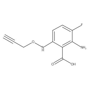 2-Amino-3-fluoro-6-[(prop-2-yn-1-yloxy)amino]benzoic acid Structure