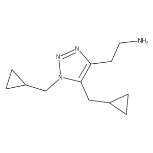 2-[bis(cyclopropylmethyl)-1H-1,2,3-triazol-4-yl]ethan-1-amine Structure