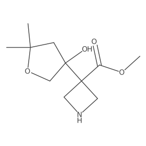 Methyl 3-(3-hydroxy-5,5-dimethyloxolan-3-yl)azetidine-3-carboxylate Structure
