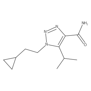 1-(2-cyclopropylethyl)-5-(propan-2-yl)-1H-1,2,3-triazole-4-carboxamide结构式