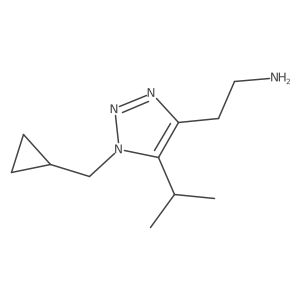 2-[1-(cyclopropylmethyl)-5-(propan-2-yl)-1H-1,2,3-triazol-4-yl]ethan-1-amine结构式