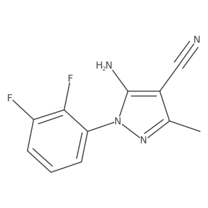 5-Amino-1-(2,3-difluorophenyl)-3-methyl-1H-pyrazole-4-carbonitrile结构式