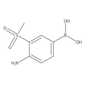 (4-Amino-3-(methylsulfonyl)phenyl)boronic acid结构式