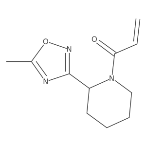 1-[2-(5-Methyl-1,2,4-oxadiazol-3-yl)piperidin-1-yl]prop-2-en-1-one结构式