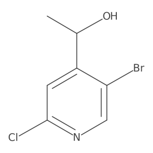 (1R)-1-(5-bromo-2-chloropyridin-4-yl)ethan-1-ol结构式