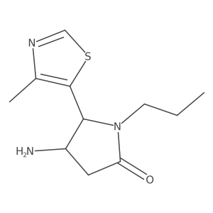 4-Amino-5-(4-methyl-1,3-thiazol-5-yl)-1-propylpyrrolidin-2-one结构式