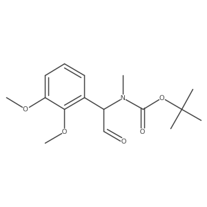 tert-butyl N-[1-(2,3-dimethoxyphenyl)-2-oxoethyl]-N-methylcarbamate结构式