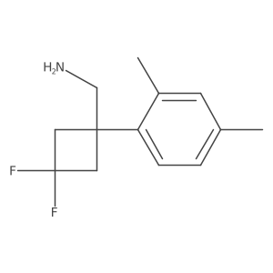 [1-(2,4-Dimethylphenyl)-3,3-difluorocyclobutyl]methanamine结构式