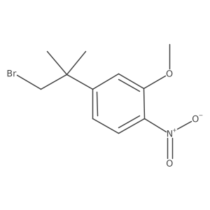 4-(1-Bromo-2-methylpropan-2-yl)-2-methoxy-1-nitrobenzene结构式